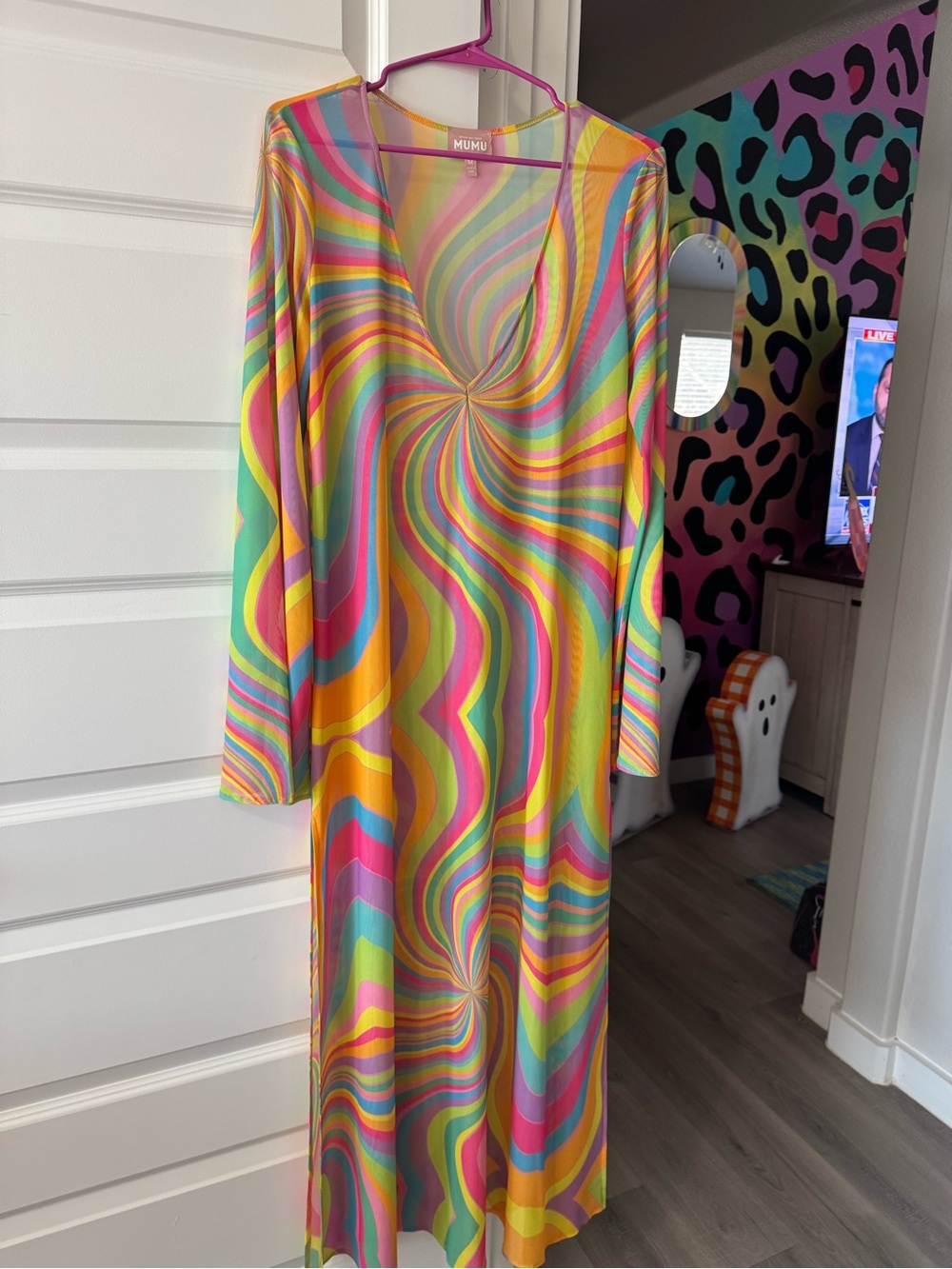 Mumu bright retro coverup size M